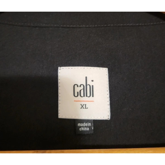 Y2k CAbi 3648 Poise Dress XL Black Sheer Floral Bell Sleve Fairy Whimsigoth $119 - Picture 13 of 15